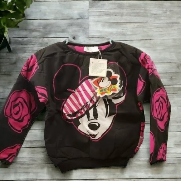 Vintage 90s Mickey Mouse Action Reversible Sweatshirt Disney - Picture 1 of 7